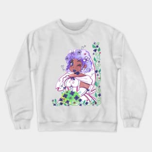 Purple Haired Bride Crewneck Sweatshirt